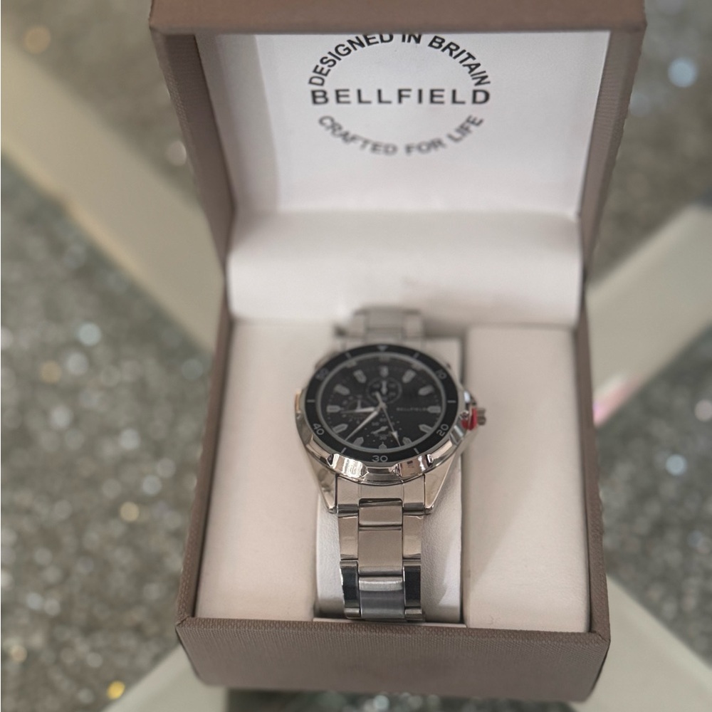 Bellfield Black and Silver Timepiece